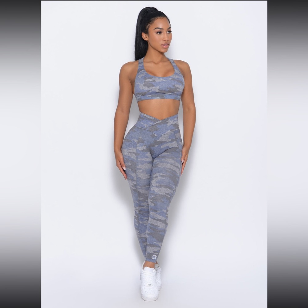 Blue silver camo top and bottom